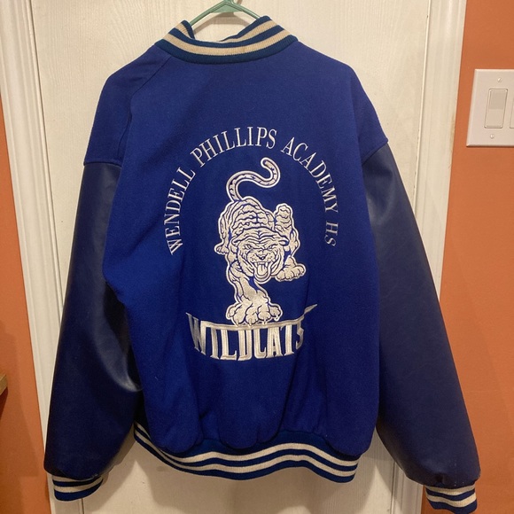 HP🎊 VTG American varsity letterman leather jacket - Picture 2 of 4